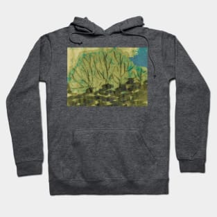 Golden abstract landscape Hoodie